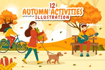 Actividad de otoño Paquete de Ilustraciones