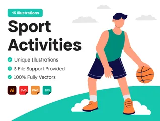 Actividades deportivas Paquete de Ilustraciones