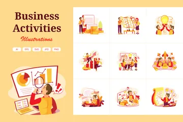 Actividades de negocio Paquete de Ilustraciones