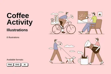 Activité café Pack d'Illustrations