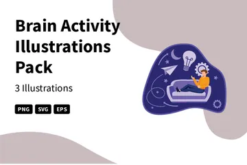 Activité cérébrale Pack d'Illustrations