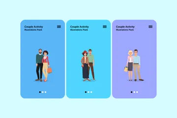 Activité en couple Pack d'Illustrations