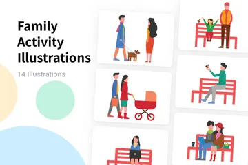 Activité familiale Pack d'Illustrations