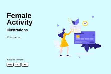 Activité féminine Pack d'Illustrations