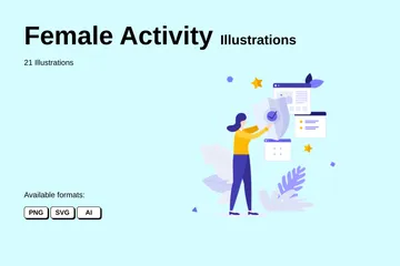 Activité féminine Pack d'Illustrations