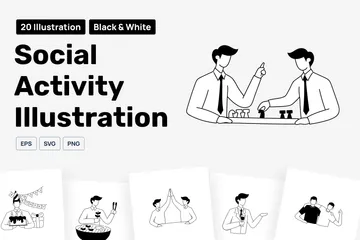 Activité sociale Pack d'Illustrations