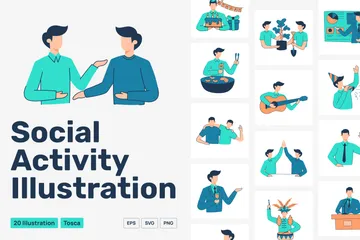 Activité sociale Pack d'Illustrations