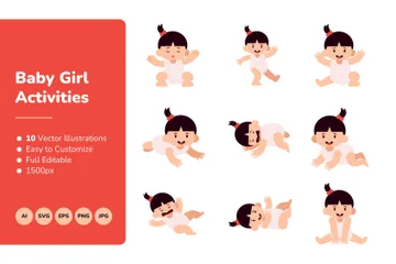 Activités pour bébé fille Pack d'Illustrations