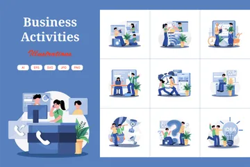 Activités commerciales Illustration Pack