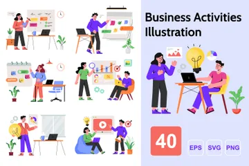 Activités commerciales Illustration Pack