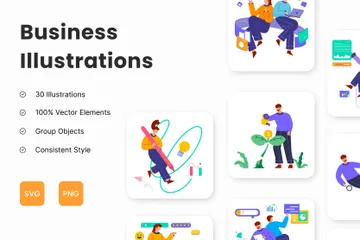 Activités commerciales Illustration Pack