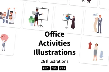 Activités de bureau Pack d'Illustrations