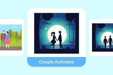 Activités en couple Pack d'Illustrations