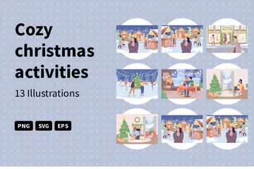 Activités de Noël conviviales Pack d'Illustrations