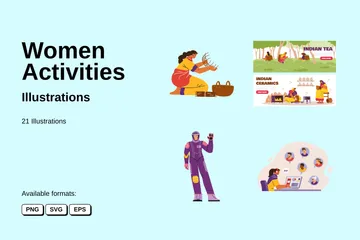 Activités féminines Pack d'Illustrations