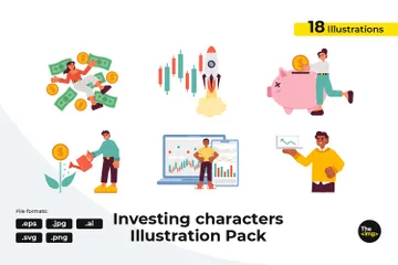 Activités d'investissement Illustration Pack