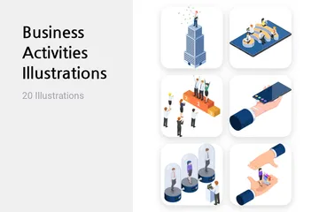 Activités commerciales Illustration Pack