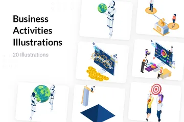 Activités commerciales Pack d'Illustrations