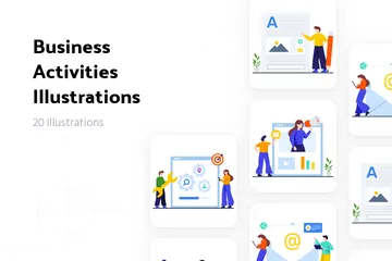 Activités commerciales Illustration Pack