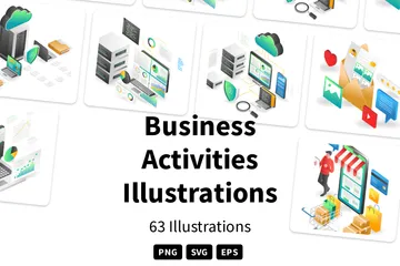 Activités commerciales Illustration Pack