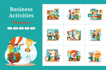 Activités commerciales Illustration Pack