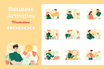 Activités commerciales Illustration Pack