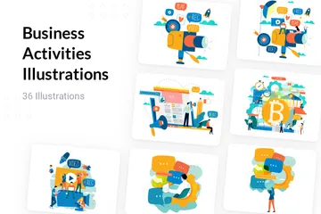 Activités commerciales Pack d'Illustrations