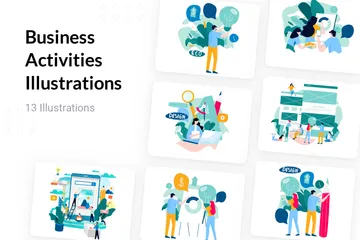 Activités commerciales Illustration Pack