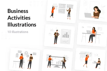 Activités commerciales Illustration Pack