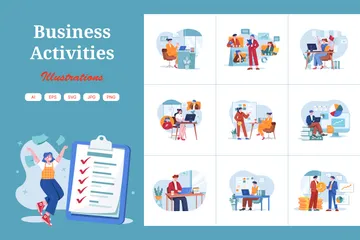 Activités commerciales Illustration Pack