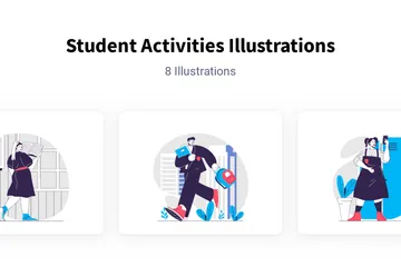 Activités étudiantes Pack d'Illustrations