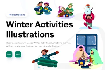 Activités hivernales Pack d'Illustrations