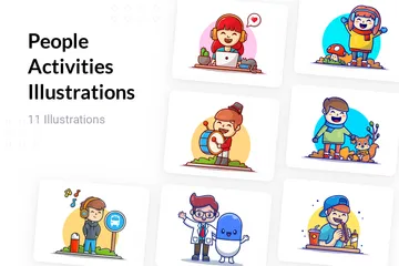 Activités humaines Pack d'Illustrations