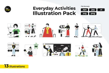 Activités quotidiennes Pack d'Illustrations