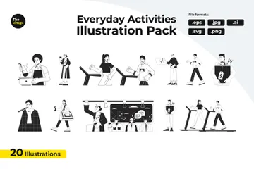 Activités quotidiennes Pack d'Illustrations