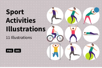 Activités sportives Pack d'Illustrations