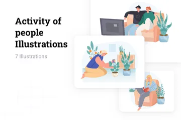 Activity Of People Illustration Pack