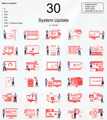 Actualizacion del sistema Paquete de Ilustraciones