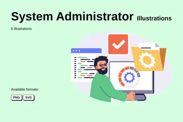 Administrador de sistema Paquete de Ilustraciones