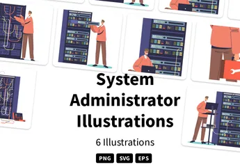 Administrateur du système Illustration Pack