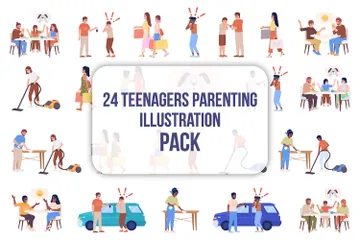 Adolescent Parenting Illustration Pack