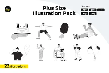 Adults With Plus Size Illustration Pack