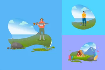 Adventure And Camping Illustration Pack