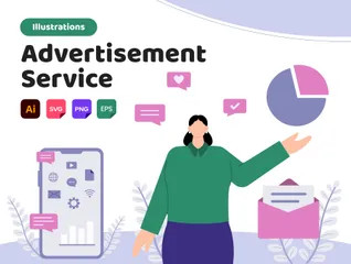 Advertisement Service Illustration Pack