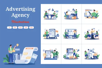 Advertising Agency Illustration Pack