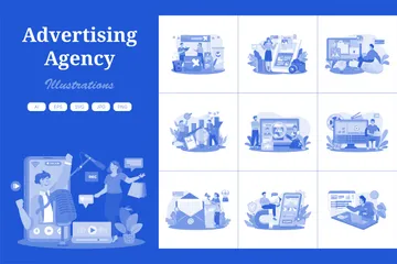 Advertising Agency Illustration Pack
