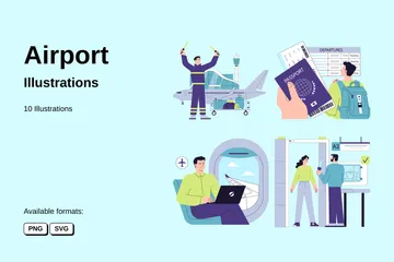 Aéroport Pack d'Illustrations