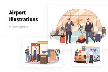 Aéroport Pack d'Illustrations