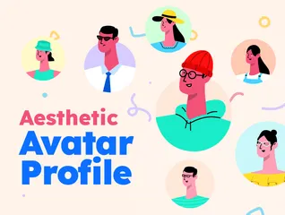 Aesthetic Avatar Creator Illustration Pack