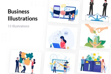 Entreprise Pack d'Illustrations